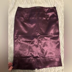 Fendi Satin Plum Pencil Skirt IT 42 Made in Italy